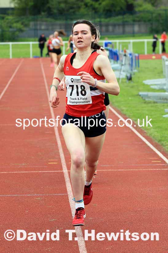Womens Under-20s 800 metres, 2023 North Eastern Track and Field Champs., Middlesbrough Sports Village, Middlesbrough. Photo: David T. Hewitson/Sports for All Pics